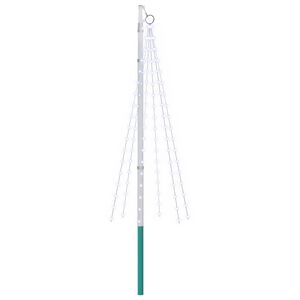 vidaXL Guirlande lumineuse de sapin de No&euml;l avec piquet et m&acirc;t 180 cm