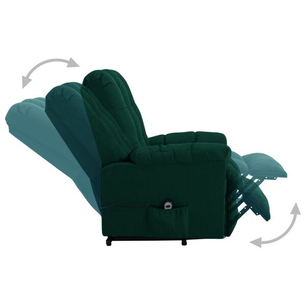 vidaXL Fauteuil Vert fonc&eacute; Tissu