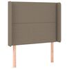 vidaXL T&ecirc;te de lit &agrave; LED Taupe 83x16x118/128 cm Tissu