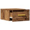vidaXL Table de chevet murale vieux bois 35x35x20 cm