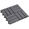 vidaXL Carreau de terrasse 30 pc Gris 30 x 30 cm Bois d'acacia