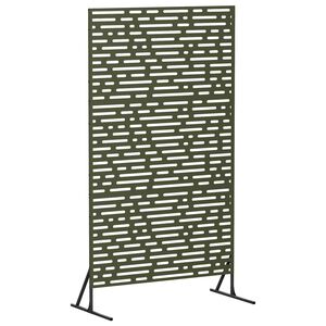 vidaXL &Eacute;cran de confidentialit&eacute; 100 x 50 x 180 cm Acier Vert olive