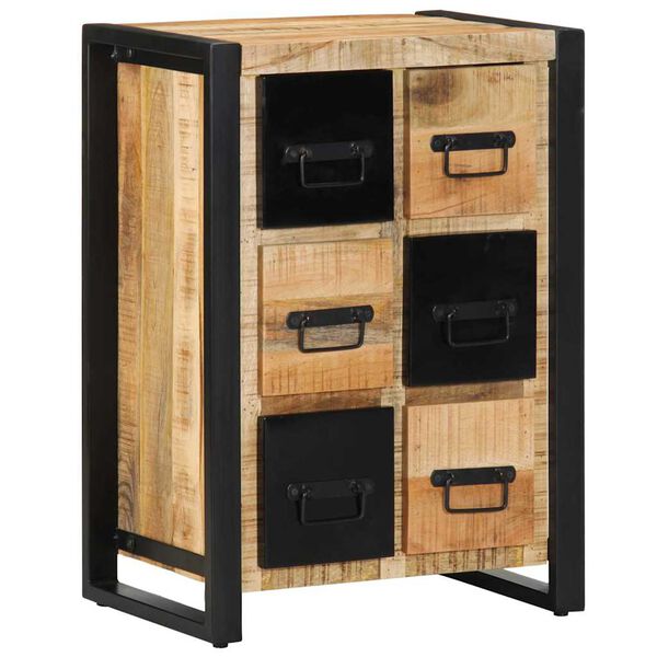 vidaXL Buffet 50x35x70 cm bois de manguier brut massif