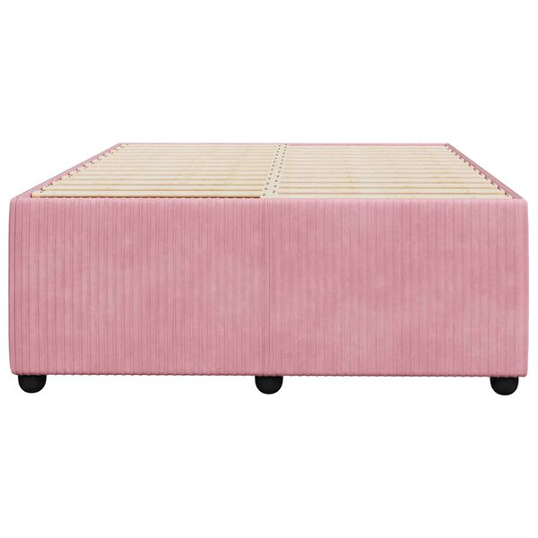 vidaXL Cadre de lit sans matelas rose 120x200 cm velours