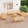 vidaXL Salon de jardin 12 pcs Bois de pin massif