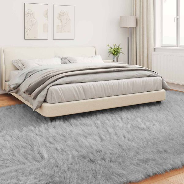 vidaXL Tapis en fausse Tafalla Gris 200 x 280 cm Polyester