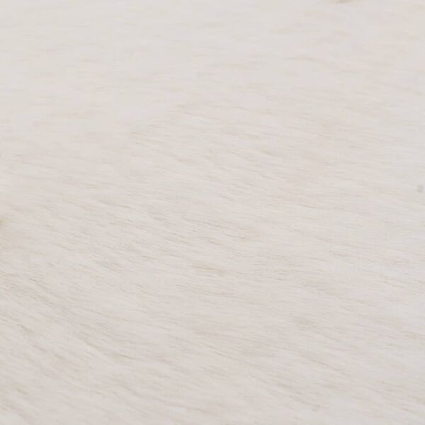 vidaXL Tapis 160 cm Fausse fourrure de lapin Cr&egrave;me