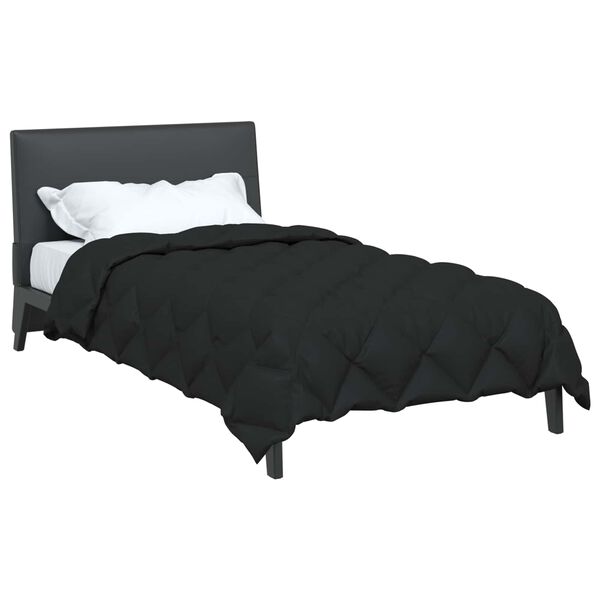 vidaXL Duvet d'hiver Noir 200 x 155 cm Microfibre