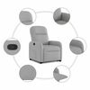 vidaXL Fauteuil inclinable gris nuage tissu