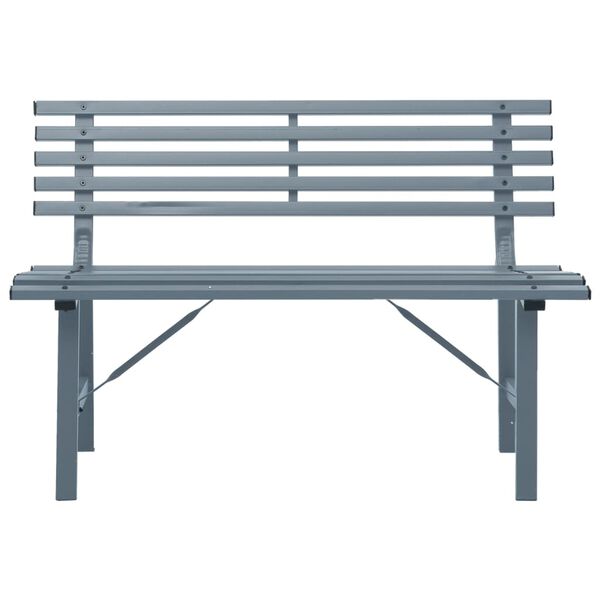 vidaXL Banc de jardin 110 cm acier gris