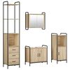 vidaXL Ensemble d'armoire de salle de bain 4 pc Ch&ecirc;ne Sonoma