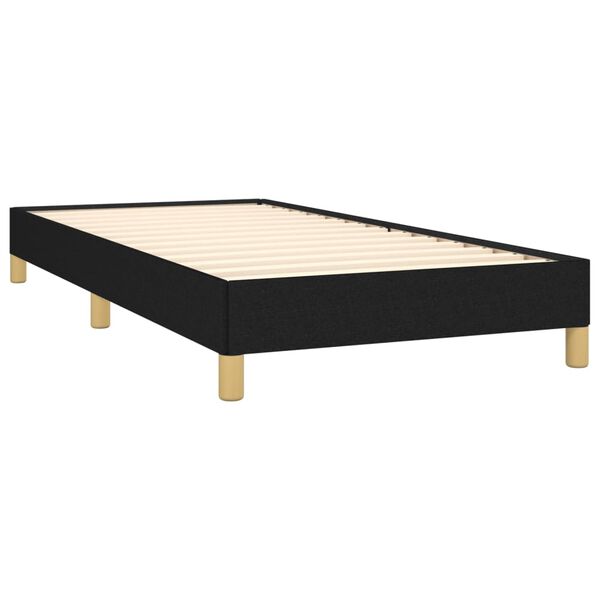 vidaXL Cadre de lit sans matelas noir 100x200 cm tissu