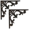 vidaXL Supports d'&eacute;tag&egrave;re murale 2 pc Marron antique