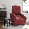 vidaXL Fauteuil inclinable &eacute;lectrique rouge bordeaux similicuir