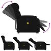 vidaXL Fauteuil inclinable de massage &eacute;lectrique Noir Tissu