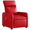 vidaXL Fauteuil de massage inclinable &eacute;lectrique rouge similicuir