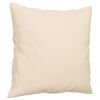 vidaXL Canap&eacute; 3 places avec oreillers beige 180 cm tissu microfibre