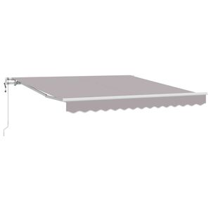vidaXL Auvent r&eacute;tractable &eacute;lectrique Gris clair 350 x 250 cm