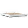 vidaXL Cadre de lit avec lumières LED sans matelas blanc 150x200 cm
