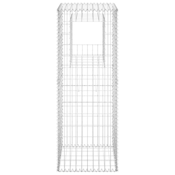 vidaXL Poteaux à panier de gabion 2 pcs 50x50x140 cm Fer