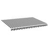 vidaXL Tissu de remplacement pour auvent anthracite et blanc 3,5x2,5 m polyester