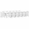 vidaXL Ensemble de salle à manger pour jardin 15 pcs Blanc Rattan Polt