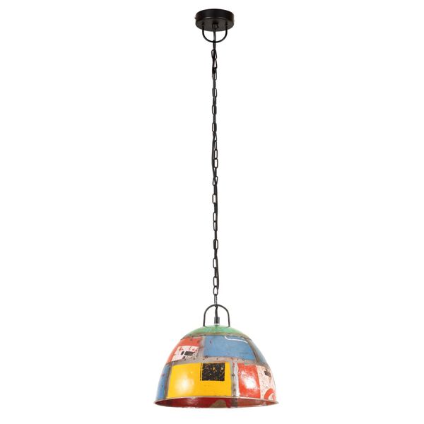 vidaXL Lampe suspendue industrielle vintage 25W Multicolore Rond 31 cm