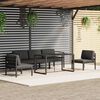 vidaXL Salon de jardin 6 pcs avec coussins Aluminium Anthracite