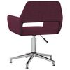 vidaXL Chaise pivotante de salle &agrave; manger Violet Tissu