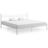 vidaXL Cadre de lit sans matelas blanc m&eacute;tal 200x200 cm