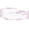 vidaXL Lit &agrave; ressorts avec matelas Gris fonc&eacute; 160 x 200 cm tissu