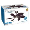 Bestron Ventilateur de plafond avec lampe DC30BC 75 cm 50 W Chrome