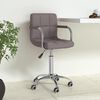 vidaXL Chaise pivotante de bureau Taupe Tissu