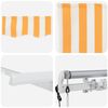 vidaXL Auvent R&eacute;tractable Jaune 400 x 200 cm tissu
