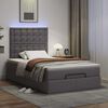 VidaXL Cadre de lit ottoman avec matelas gris 120x190 cm similicuir