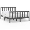 vidaXL Cadre de lit sans matelas gris 140x190 cm bois de pin massif