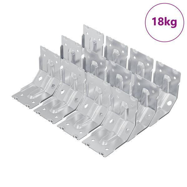 vidaXL Support 212 pcs Zinc&eacute; 106 x 55 x 1,5mm Acier