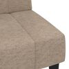 vidaXL Canap&eacute;-lit &agrave; 2 places Taupe Tissu microfibre
