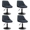 vidaXL Chaises pivotantes &agrave; manger lot de 4 gris fonc&eacute; velours