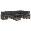 vidaXL Ensemble de canap&eacute; de jardin 8 pcs Gris polyrotin