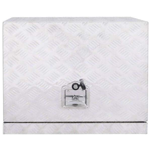 vidaXL Bo&icirc;te en aluminium 62x40x50 cm Argent&eacute;