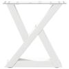 vidaXL Pieds de table basse 2 pi&egrave;ces Blanc 40 x (30-31,3) cm Acier
