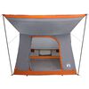 vidaXL Tente de camping Gris et orange 223 x 163 x 130 cm taffetas