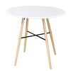 vidaXL Table &agrave; manger ronde MDF Blanc
