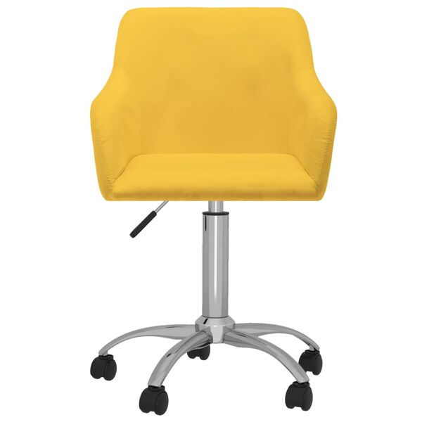 vidaXL Chaises pivotantes &agrave; manger lot de 6 jaune tissu