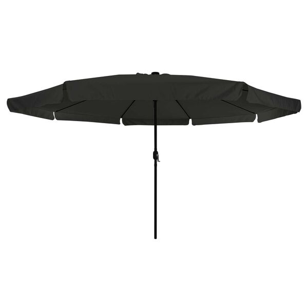 vidaXL Parasol de jardin Noir 395 x 395 x 245 cm Polyester et Acier