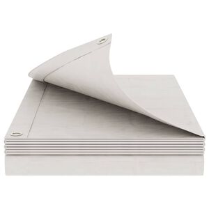 vidaXL B&acirc;che avec &oelig;illets Blanc 8 x 8 m 260 gsm PE