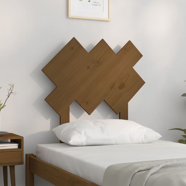 vidaXL T&ecirc;te de lit Marron miel 72,5x3x81 cm Bois massif de pin