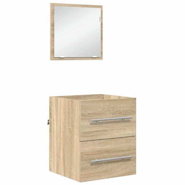 vidaXL Ensemble de mobilier de salle de bain Marron 41 x 38,5 x 48 cm