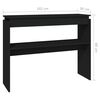 vidaXL Table console noir 102x30x80 cm bois d'ing&eacute;nierie